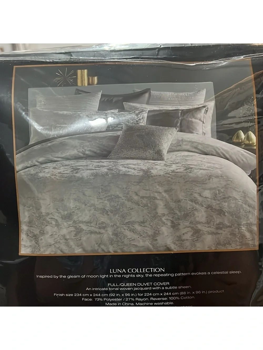 Donna Karan Luna Duvet Cover, NWT, Size Full/Queen $375